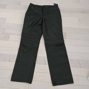 Nine West Women's Black Leather Straight Pants Size 4